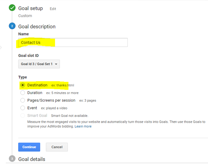 How to set up goals in Google Analytics